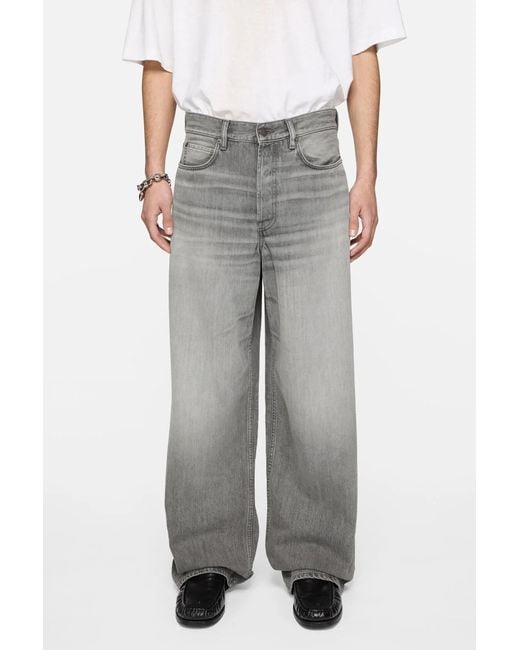 Acne Gray Loose Fit Jeans for men