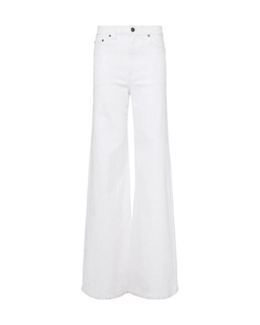 Khaite White Dane Denim High Rise Jeans
