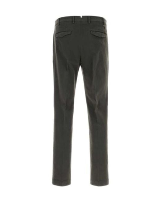Pt Pantaloni Gray Casual Trousers With Belt Loops for men
