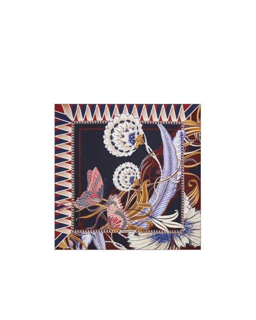 Ferragamo Multicolor Giada Print Silk Scarf