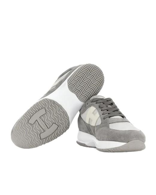 Hogan Gray Interactive Sneakers for men