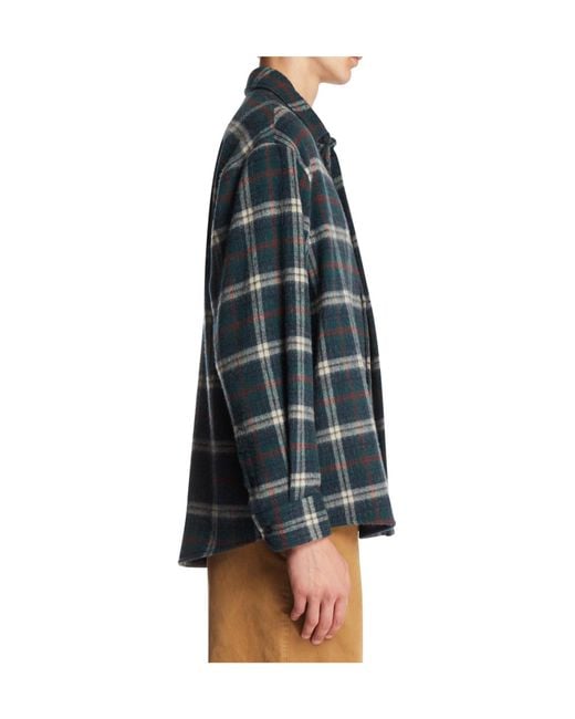 DARKPARK Blue Ethan Checked Overshirt for men