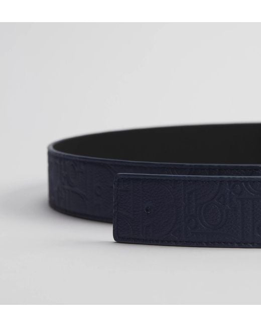 Dior Blue Reversible Belt Strap for men