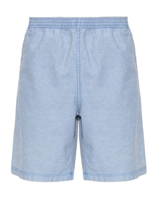 American Vintage Blue Patch Pocket Shorts for men