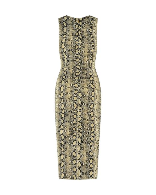 MICHAEL Michael Kors Metallic Print Stretch Jersey Racerback Dress