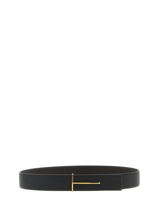Tom Ford White 'Slim T' Reversible Belt for men