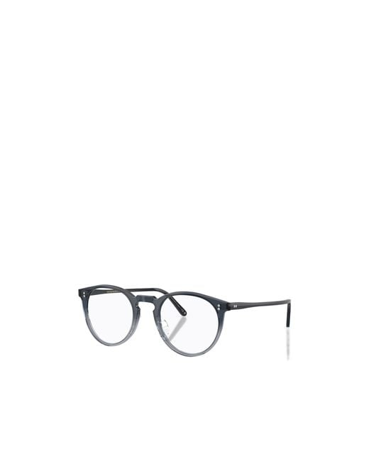 Oliver Peoples Metallic Oval Frame Glasses for men