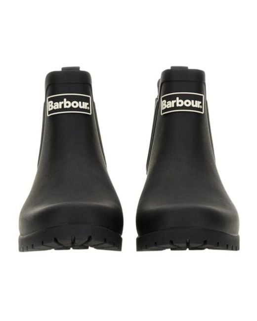 Barbour Black Round-Toe Ankle Boots