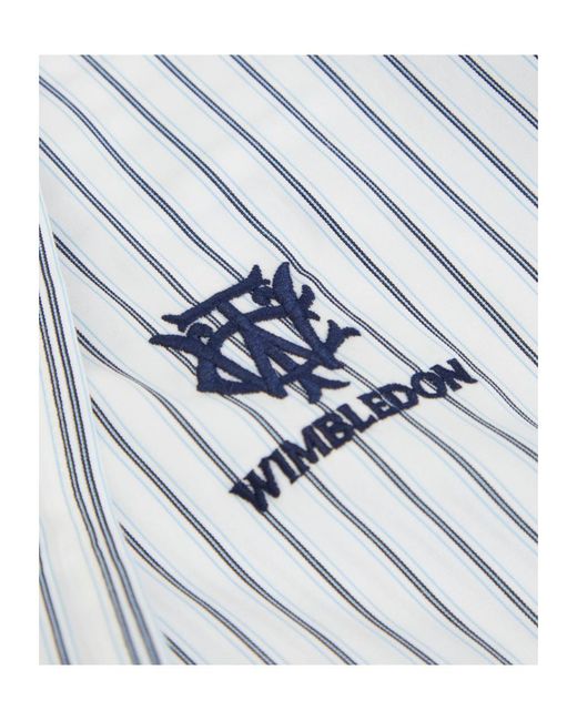 Polo Ralph Lauren White Striped Embroidered Cotton Shirt