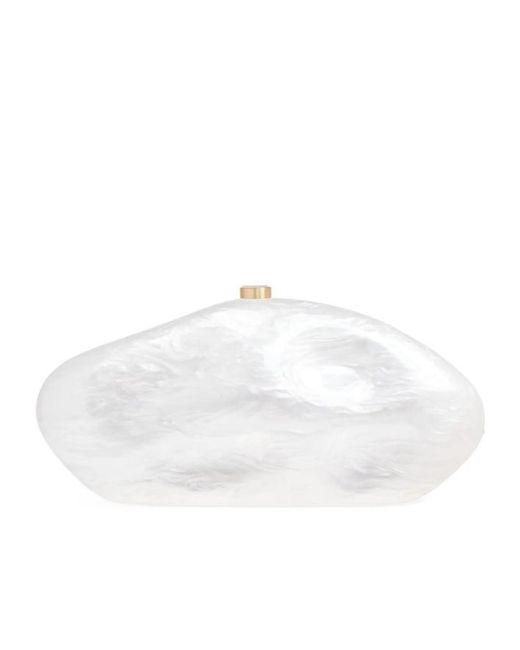 Cult Gaia White Finish Clutch