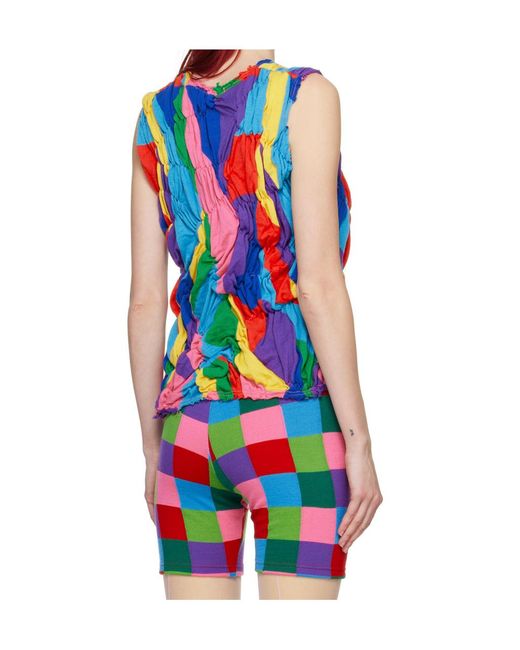 Comme des Garçons White Pleated Vest