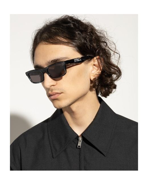 Balenciaga White Eyewear Rectangle Frame Sunglasses for men
