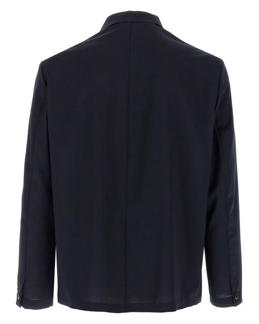 Barena Blue Visal Buttoned Overshirt for men