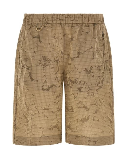Herno Natural Laminar Oversized Camouflage Bermuda Shorts for men