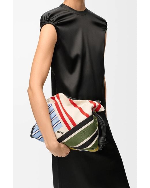 Loewe Red Medium Flamenco Clutch Bag