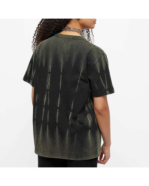 Alexander Wang Black Tie-Dye Crewneck T-Shirt
