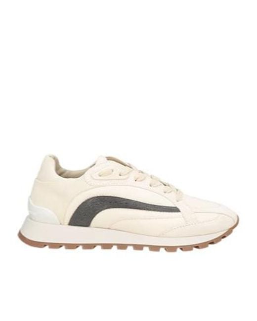 Brunello Cucinelli Natural Stylish Low-Top Casual Shoes