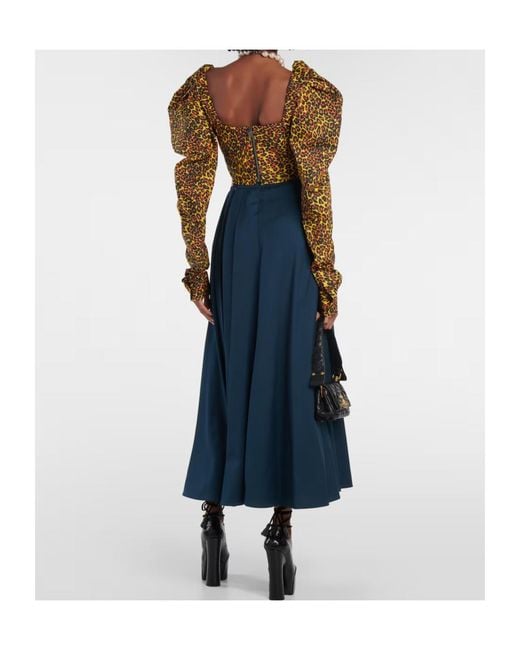 Vivienne Westwood Green Sunday Leopard-Print Corset Top