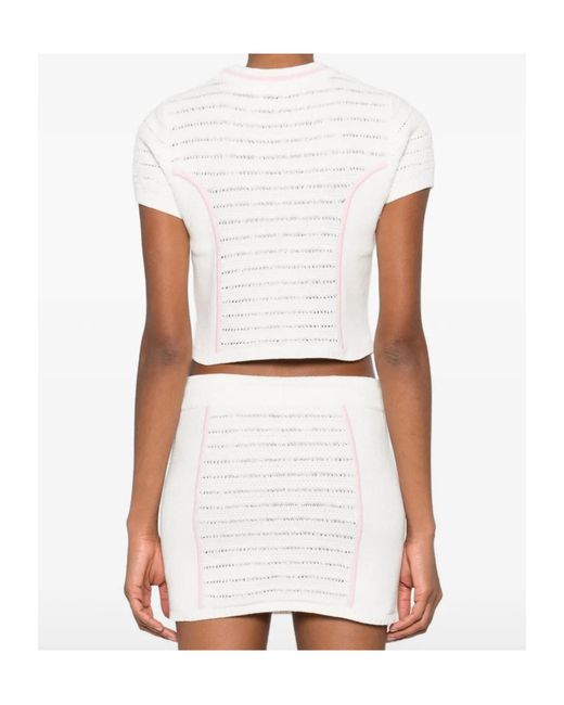 Casablanca White Trim Knit Top