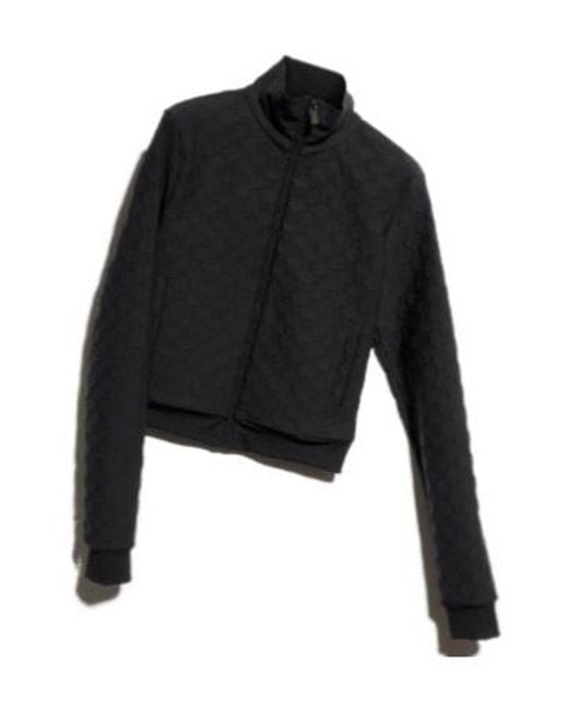 Gucci Black Gg Jersey Jacquard Zp Jacket