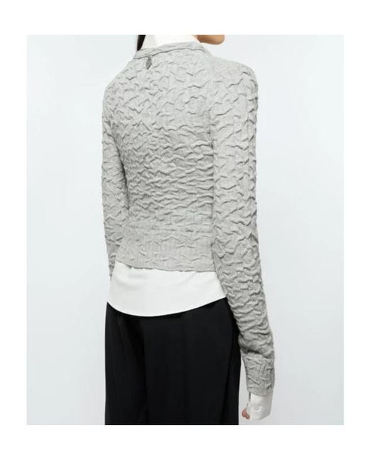 Acne White Layered Cardigan