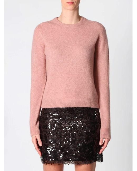 Roberto Collina Pink Crew-Neck Sweater