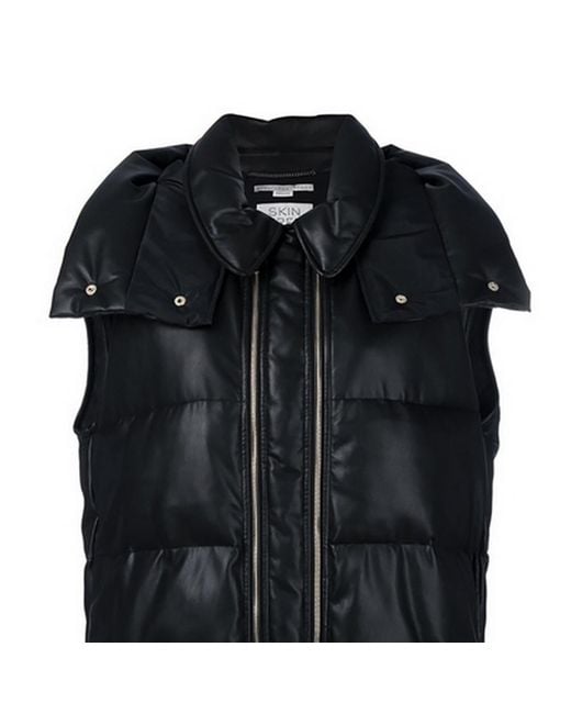 Stella McCartney Black Hooded Sleeveless Down Jacket