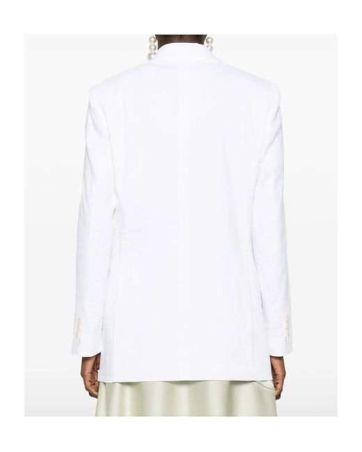 Theory White Single-Breasted Tailored Blazer