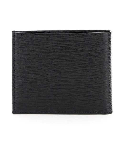 Ferragamo Black Ferragamo Gancini Bi-Fold Wallet for men