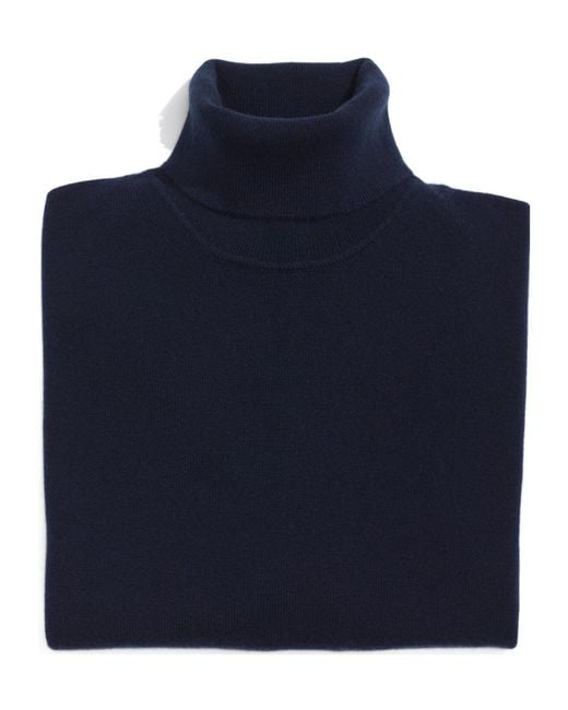 Loro Piana Blue Classic Turtleneck Jumper for men