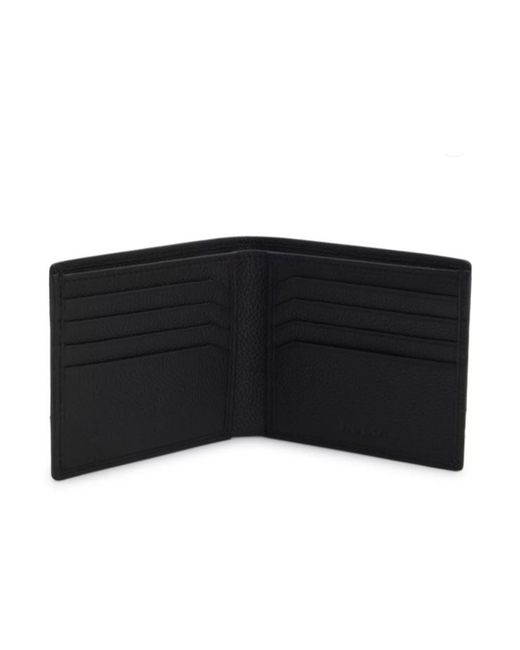 Boss Black Logo-Plaque Leather Wallet for men