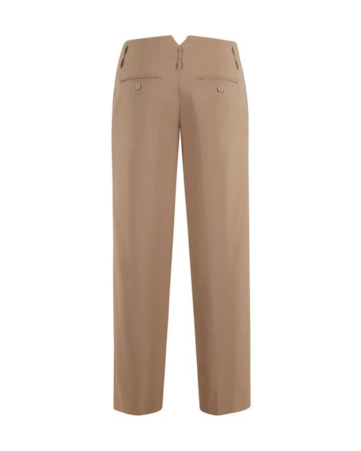 Semicouture Natural Belt Loops Slacks