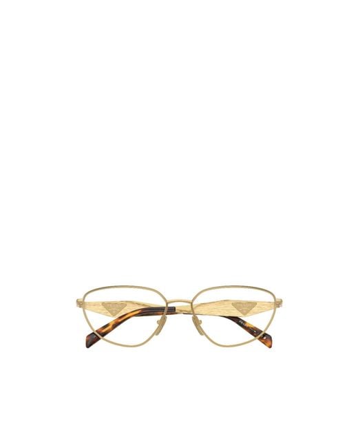 Prada Natural Eyewear Irregular Frame Glasses