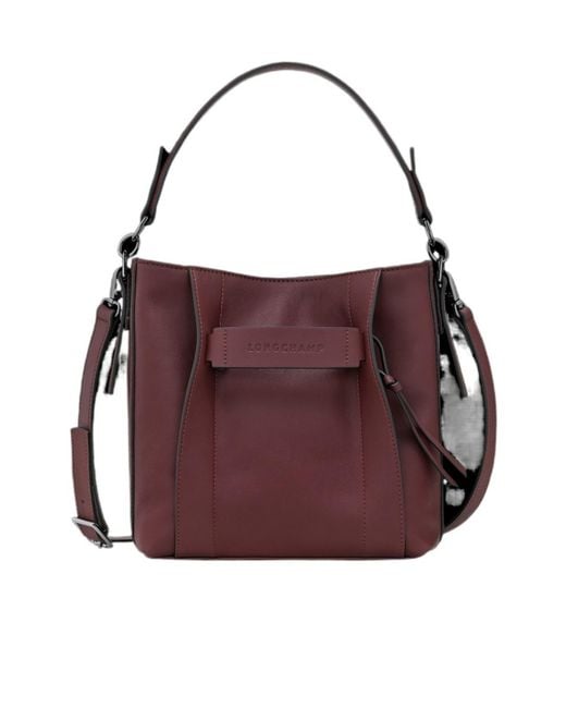 Longchamp Purple S 3D Leather Tote Bag