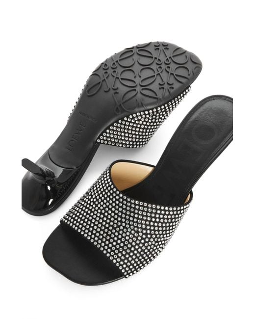Loewe Gray Petal Kitten Heel Slide
