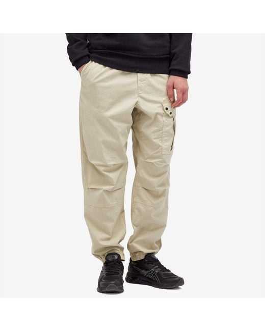 Stone Island Natural Cotton Twill Trousers for men