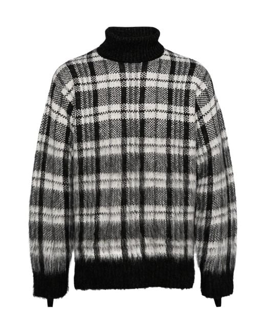 Helmut Lang Gray Brushed Turtleneck Sweater for men