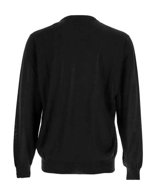 Lardini Black Long Sleeve Crewneck Jumper for men