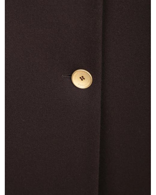 Tagliatore Black Amanda Notched Collar Coat