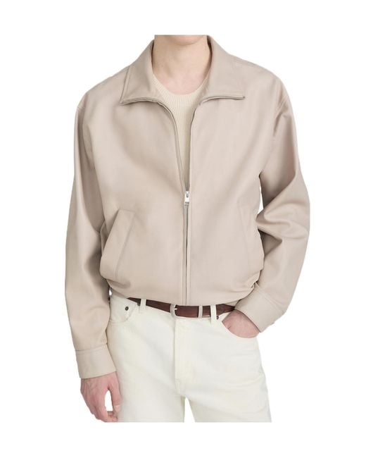 FRAME Natural Long-Sleeved Leather Jacket for men