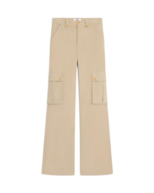 Céline Natural Belt-Loop Casual Pants