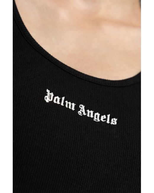 Palm Angels Black Sleeveless Tops