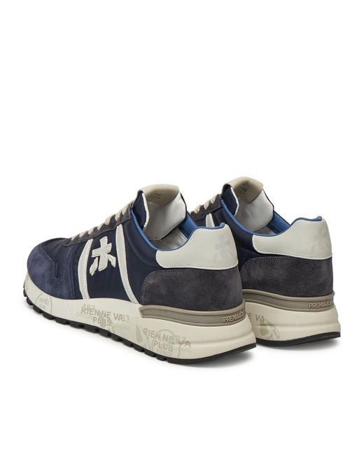Premiata Blue Round-Toe Sneakers for men