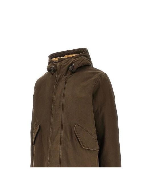 Aspesi Brown Fuller Parka Coat for men