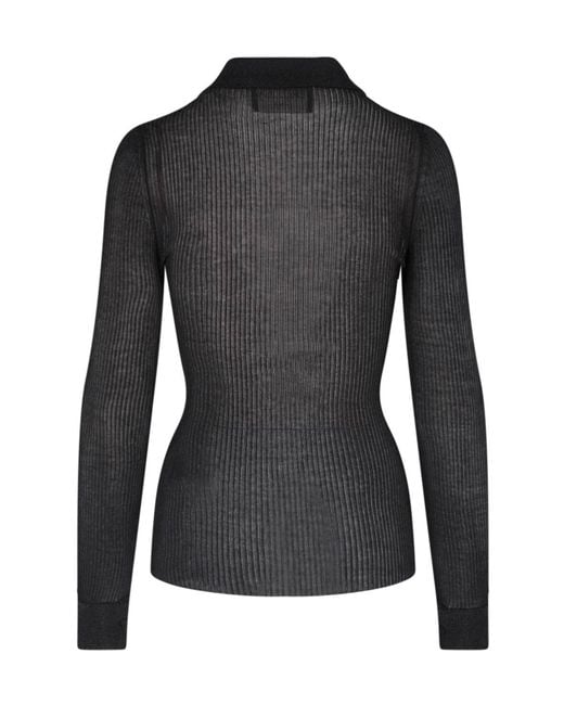 Dondup Black Long-Sleeved Buttoned Top