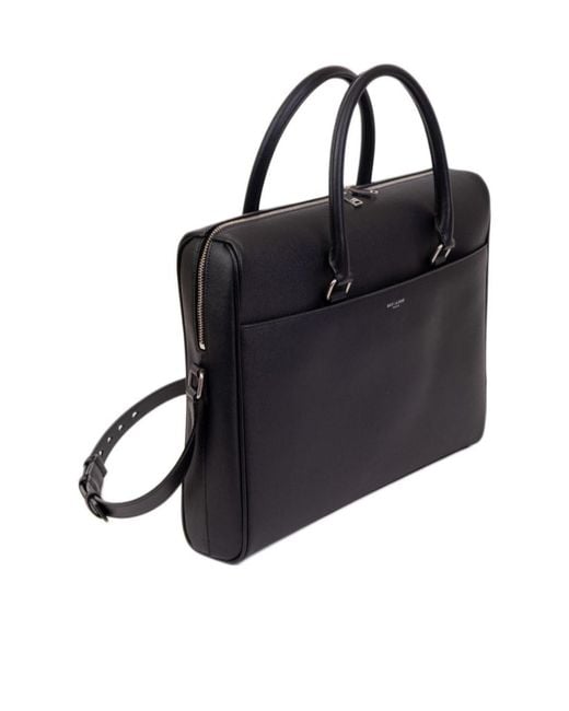 Saint Laurent Black Duffle Zip-Up Briefcase for men