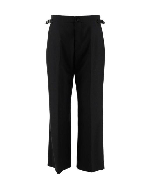 Balenciaga Black Straight Casual Pants