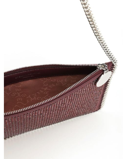 Stella McCartney Purple Falabella Embellished Clutch Bag