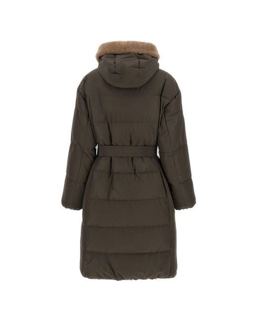 Brunello Cucinelli Gray Boudin Quilted Down Jacket