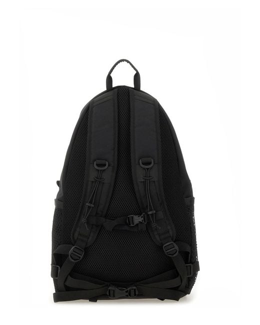And Wander Black Logo Printed Backpack for men